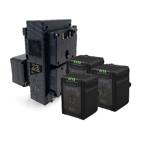 Core SWX NANO Micro 147Wh 4-Battery Kit with Quad Travel Charger (Gold Mount)