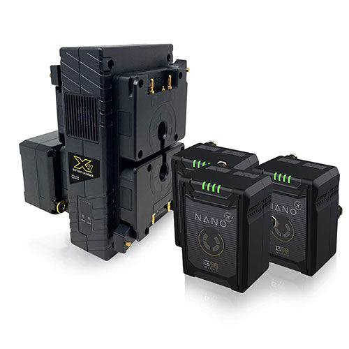 Core SWX Compact NANO Micro 98Wh 4-Battery & Charger Kit (Gold Mount)