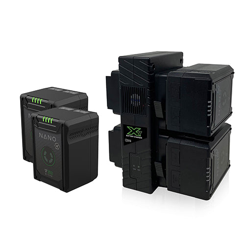 Core SWX NANO Micro 147Wh 4-Battery Kit with Quad Travel Charger (V-Mount)
