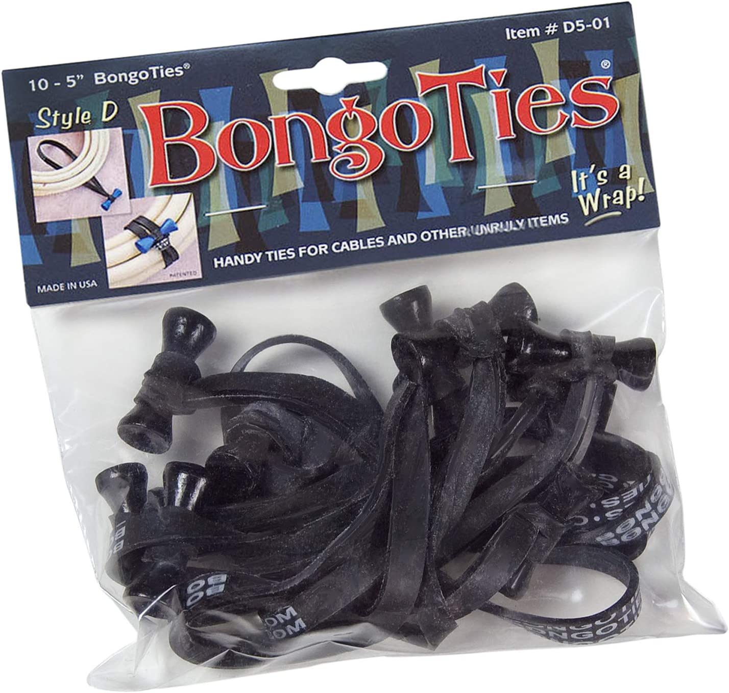 BongoTies "Obsidian" Black & Black (10-Pack)