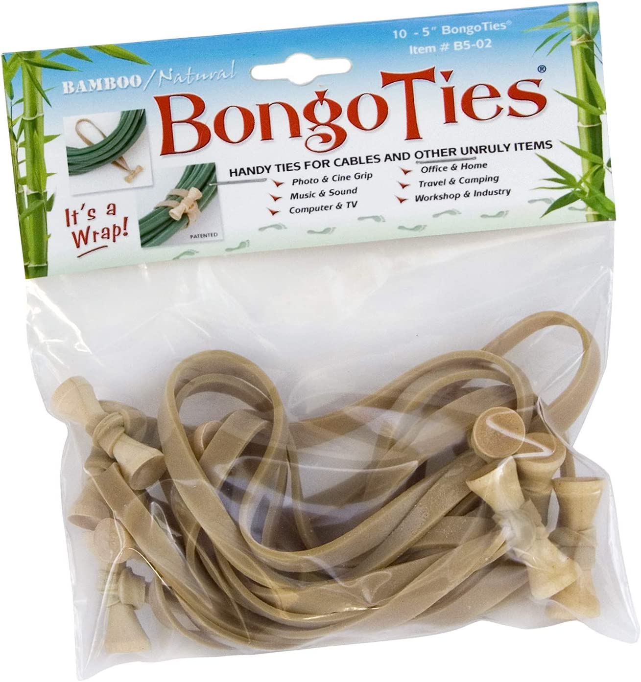 BongoTies Natural Color (10-Pack)