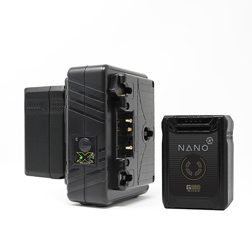 Core SWX NANO Micro 147Wh 2-Battery Kit with Dual Travel Charger (Gold Mount)