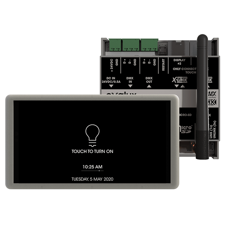 Exalux Control Touch Studio HMI 5" and Control-Hub Unit